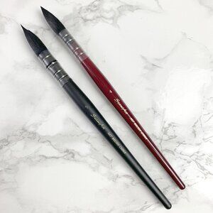 Two Fake Squirrel Hair Brushes